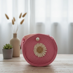 Daisy Round Pink Sling bag