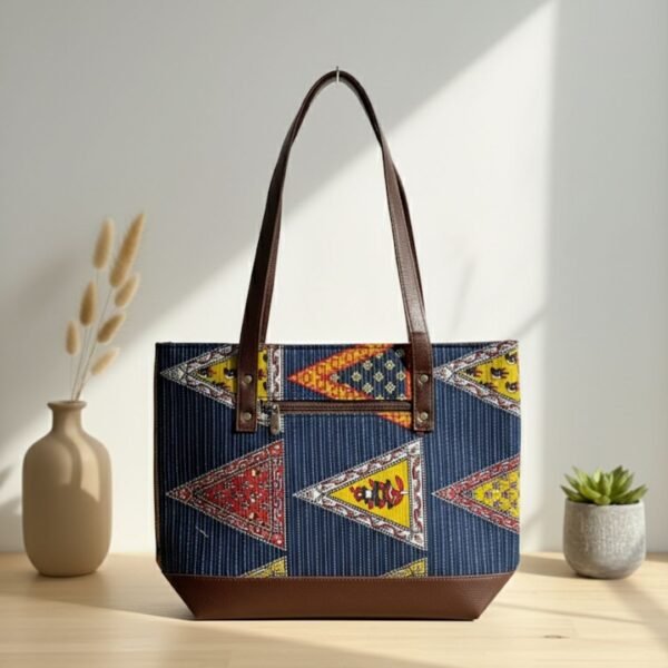 Geo Tote Blue