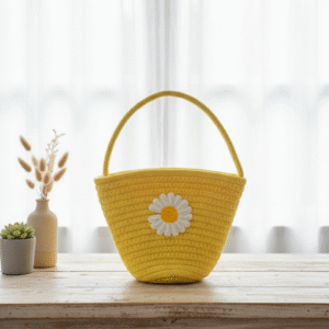 Sunflower yellow basket bag