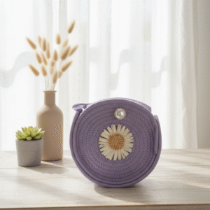Daisy Round lavender  Sling  bag
